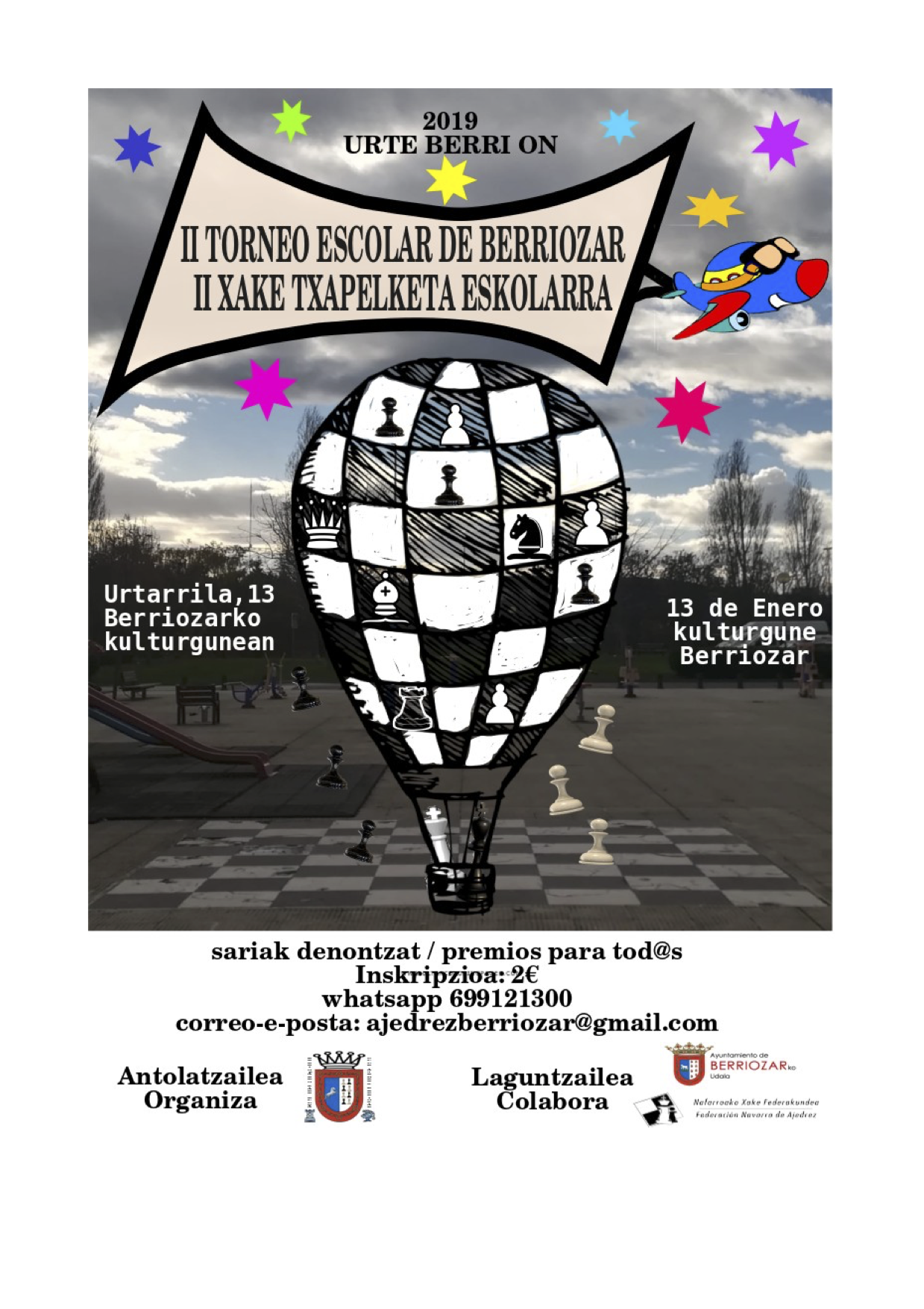 II TORNEO ESCOLAR CLUB AJEDREZ BERRIOZAR